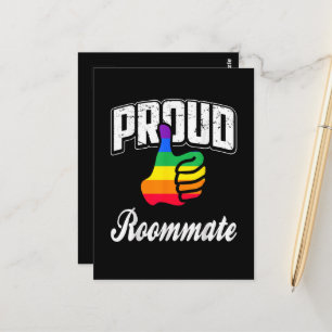 Mitbewohner Gay Pride Postkarte