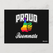 Mitbewohner Gay Pride Postkarte (Rückseite)