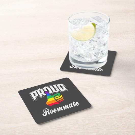 Mitbewohner Gay Pride Rechteckiger Pappuntersetzer (Vor Ort)