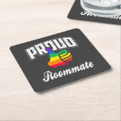 Mitbewohner Gay Pride Rechteckiger Pappuntersetzer (angewinkelt)