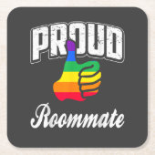 Mitbewohner Gay Pride Rechteckiger Pappuntersetzer (Vorderseite)