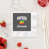 Mitbewohner Gay Pride Serviette (Beispiel)