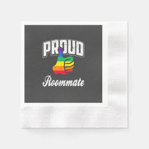Mitbewohner Gay Pride Serviette