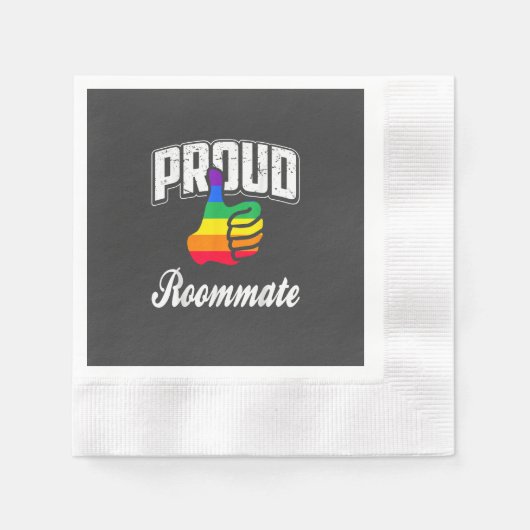 Mitbewohner Gay Pride Serviette (Vorderseite)