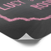 Mitbewohner von Rosa und Schwarz Poster (Ecke)