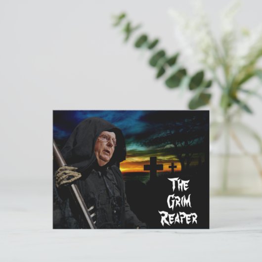 Mitch McConnell Grim Sensenmann Postkarte (Stehend Vorderseite)