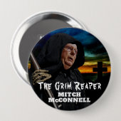 Mitch McConnell grimmiger Sensenmann Button (Vorne & Hinten)
