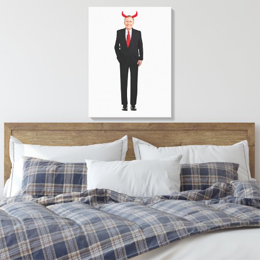 Mitch McConnell ist böse gestresste Canvas Print Leinwanddruck (Insitu (Schlafzimmer))