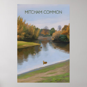 Mitcham Common London Reiseplakat Poster