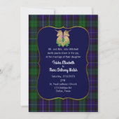 Mitchell Clan Scottish Symbols Wedding Einladung (Vorderseite)