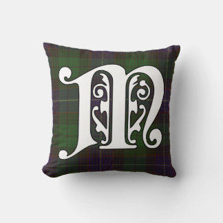 Mitchell Clan Tartan Monogram Kissen