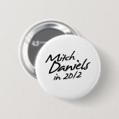 MITCHELL DANIELS 2012 Autogramm Button (Vorne & Hinten)
