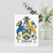 Mitchell Familienwappen Postkarte (Stehend Vorderseite)