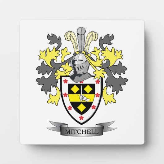 Mitchell-Familienwappen-Wappen Fotoplatte (Vorderseite)