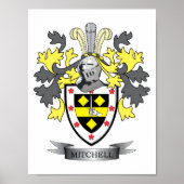Mitchell Family Crest Coat of Arms Poster (Vorne)