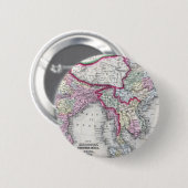 Mitchell Karte | Indien, Tibet, China u. Se Asien Button (Vorne & Hinten)