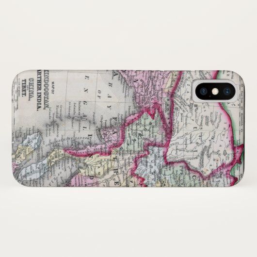 Mitchell Karte | Indien, Tibet, China u. Se Asien Case-Mate iPhone Hülle (Rückseite (Horizontal))