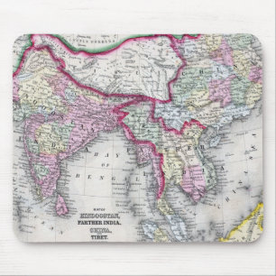 Mitchell Karte Indien, Tibet, China u. Se Asien Mousepad
