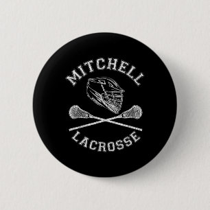 Mitchell Lacrosse Vintager, bedrückter Retro Lax Button