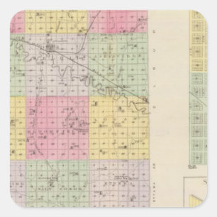 Mitchell Landkreis, Cawker City, Simpson, Kansas Quadratischer Aufkleber
