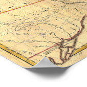 Mitchell Map British & French Owned Areas in 1757 Poster (Ecke)