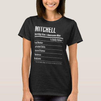 Mitchell Serving Size Nutrition Label Kalorien T-Shirt