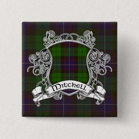 Mitchell-Tartan-Schild Button (Vorderseite)