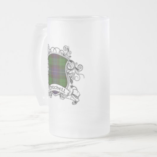 Mitchell Tartan-Schild Mattglas Bierglas (Vorderseite Links)