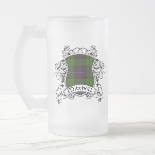 Mitchell Tartan-Schild Mattglas Bierglas (Links)