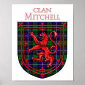 Mitchell Tartan Scottish Kariert Lion Rampant Poster (Vorne)
