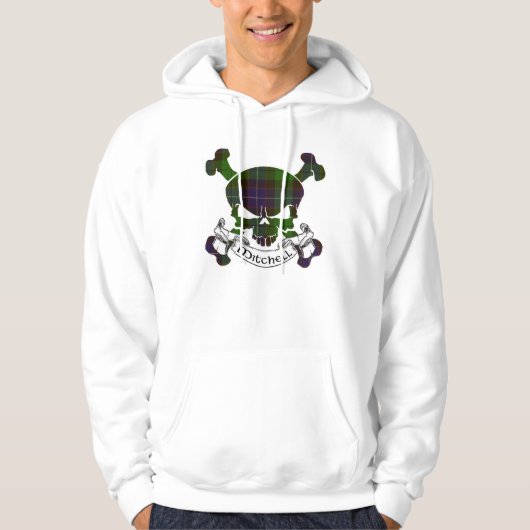 Mitchell Tartan Skull Hoodie (Vorderseite)