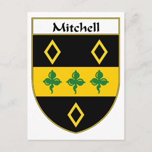 Mitchell-Wappen/Familienwappen Postkarte (Vorderseite)