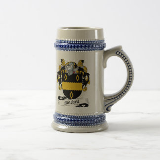 Mitchell Wappen Stein - Familienwappen Bierglas