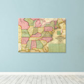 Mitchell's National Map of the American Republic Leinwanddruck (Insitu (Holzboden))