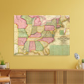 Mitchell's National Map of the American Republic Leinwanddruck (Insitu (Wohnzimmer))