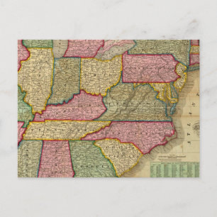 Mitchell's National Map of the American Republic Postkarte