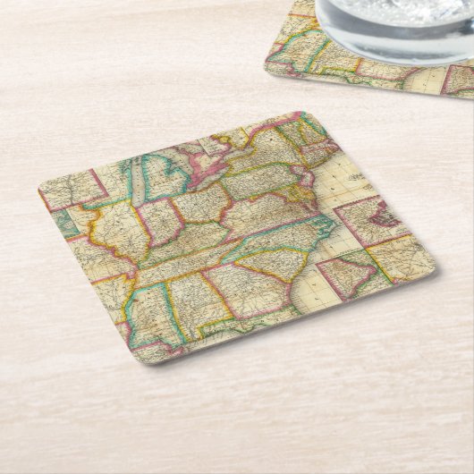 Mitchells Reisend-Führer Rechteckiger Pappuntersetzer (angewinkelt)