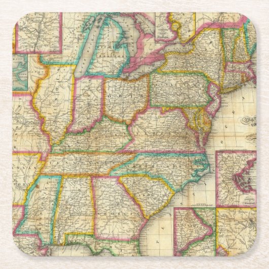 Mitchells Reisend-Führer Rechteckiger Pappuntersetzer (Vorderseite)