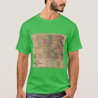 Mitchells Sectional Karte von Kansas 1859 T-Shirt