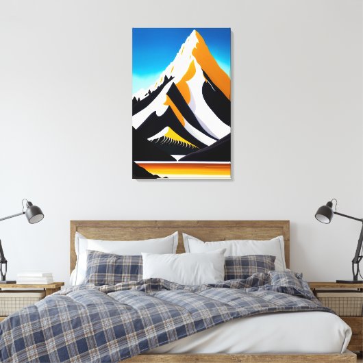 Miter Peak - Canvas Print Leinwanddruck (Insitu (Schlafzimmer))