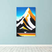Miter Peak - Canvas Print Leinwanddruck (Insitu (Holzboden))