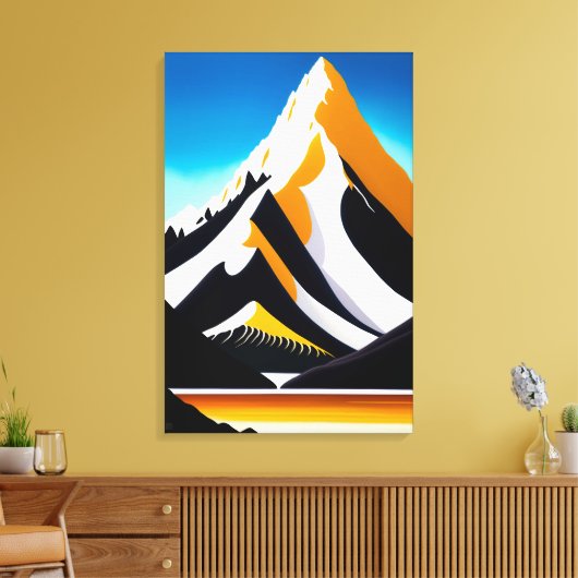 Miter Peak - Canvas Print Leinwanddruck (Insitu (Wohnzimmer))