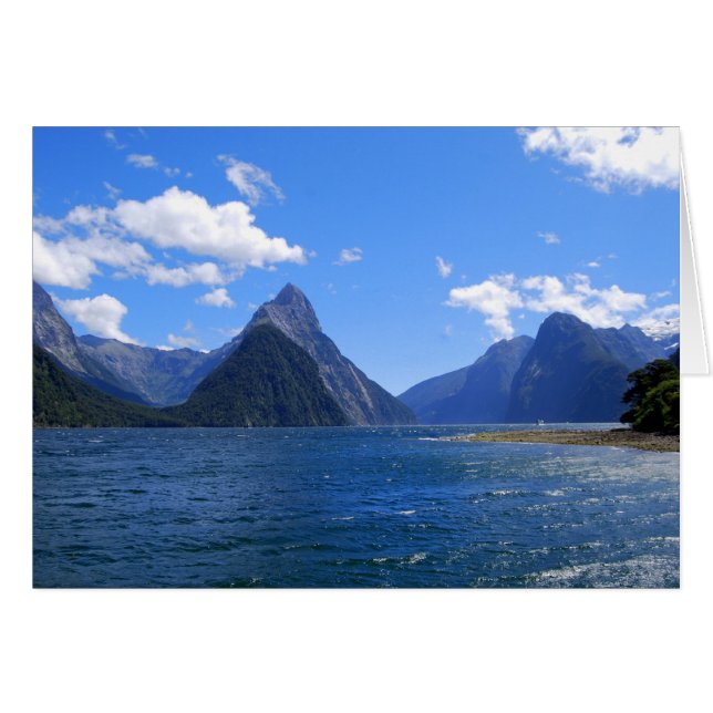 Miter Peak, Milford Sound, NZ, Card (Vorderseite (Horizontal))