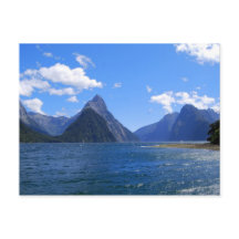 Miter Peak, Milford Sound, NZ Postcard