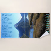 MITER PEAK SÜDINSEL NEUSEELAND STRANDSTADT STRANDTUCH (Vorderseite)