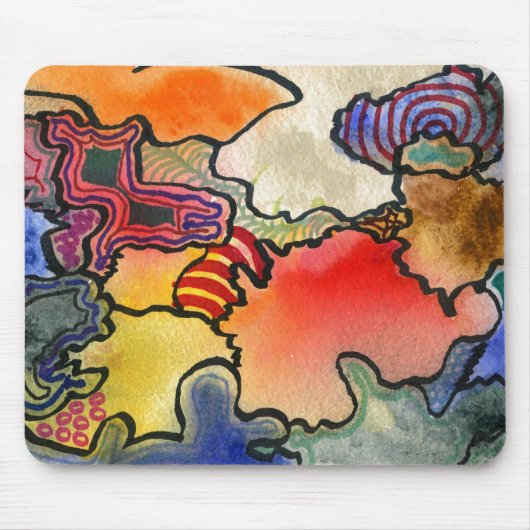 "Mites and Tites" Abstraktes Design Mousepad (Vorne)