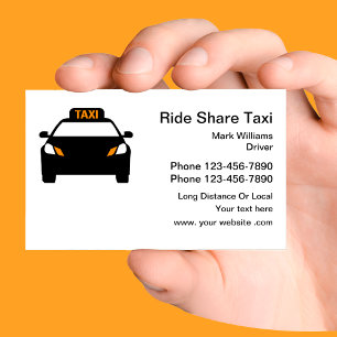 Mitfahrgelegenheit Taxi-Transport Visitenkarte