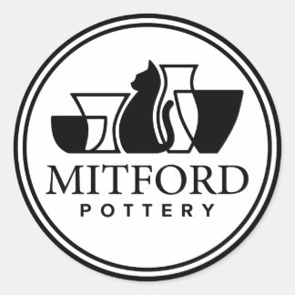 Mitford-Pottery-Aufkleber Runder Aufkleber