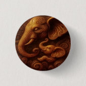 Mitfühlende Elefanten-Taste Button (Vorderseite)