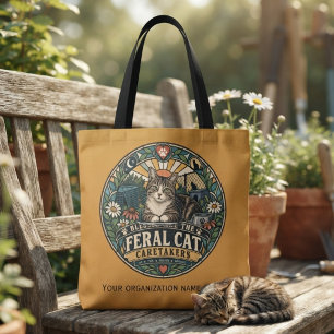 Mitfühlende goldene Vintage-Streunerkatzen-Pfleger Tasche